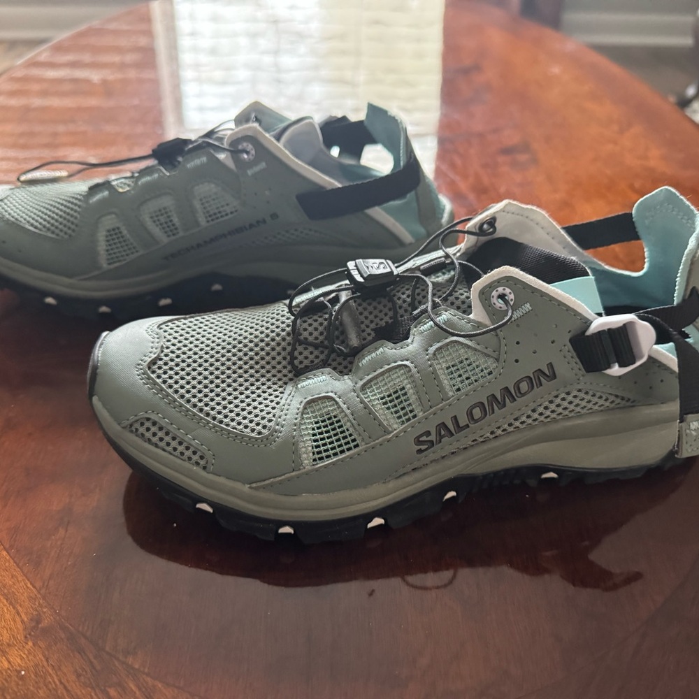 Salomon Water / Trail Shoes in Sage Green and Black
